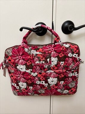 Nicole's Boutique Laptop Case Quilted Floral Print Pink White New